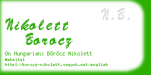 nikolett borocz business card